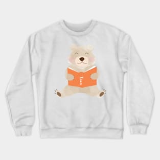 Little Bear Reading Tax Book Crewneck Sweatshirt